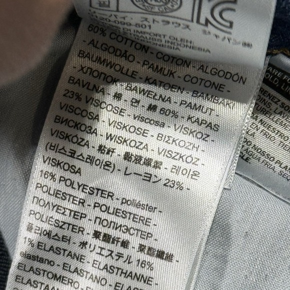 Levi's 721 Jeans Women's Size 28 High Rise Skinny Dark Wash Stretch Denim - Picture 13 of 15